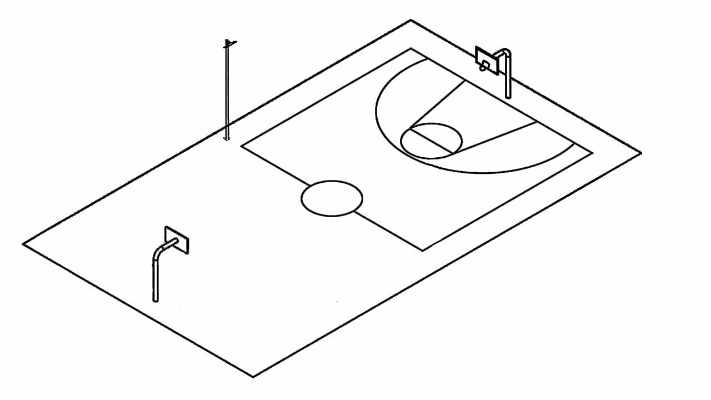 篮球场地标准尺寸画法清晰易懂