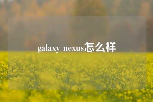 galaxy nexus怎么样